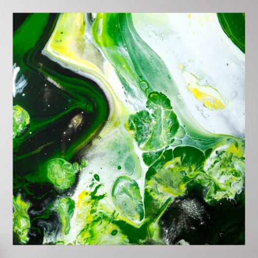 Groene en witte vloeistof poster (Voorkant)