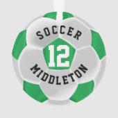 Groene en Witte Voetbal Ornament (achterkant)