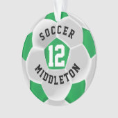 Groene en Witte Voetbal Ornament (voorkant)