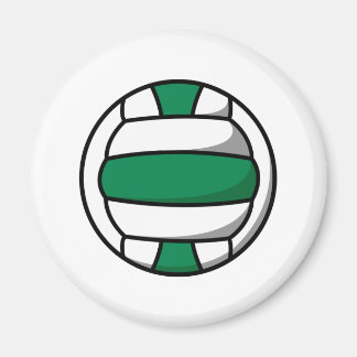 groene en witte volleybal magneet