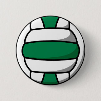 groene en witte volleybal ronde button 5,7 cm