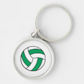 groene en witte volleybal sleutelhanger (Voorkant)