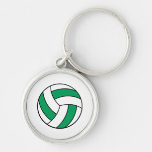 groene en witte volleybal sleutelhanger