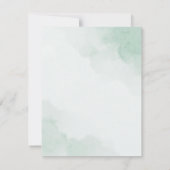 Groene en witte waterverf bedankkaart (Achterkant)