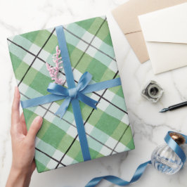 Groene en witte Waterverf Pset Cadeaupapier