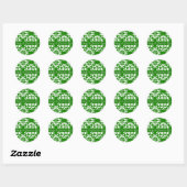 Groene en witte wervelingen St. Patrick's Day Stic Ronde Sticker (Vel)