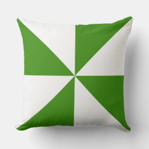 Groene en Witte Windmolen Kussen