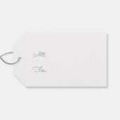 Groene en witte winterbessen cadeaulabel (Achterkant Horizontaal)