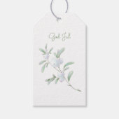 Groene en witte winterbessen cadeaulabel (Voorkant)