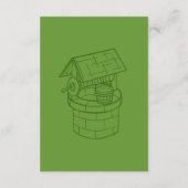 Groene en witte wishinggoedkaart informatiekaartje (Achterkant)