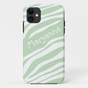 Groene en witte zebra Afdrukken iPhone 5 Hoesje