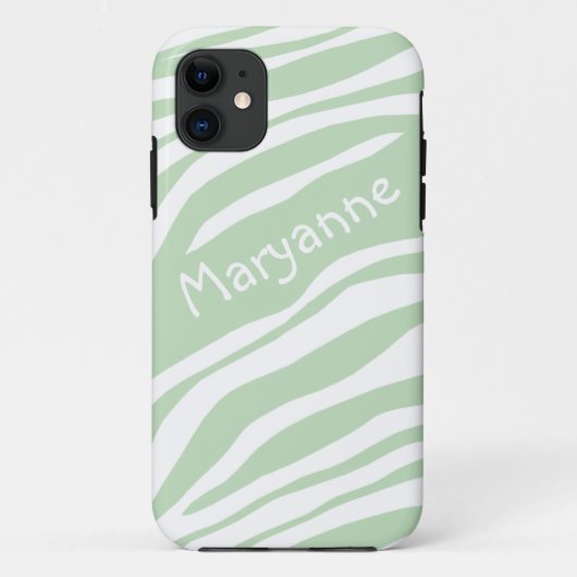Groene en witte zebra Afdrukken iPhone 5 Hoesje (Achterkant)