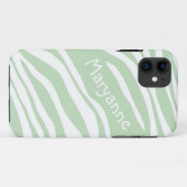 Groene en witte zebra Afdrukken iPhone 5 Hoesje (Achterkant (horizontaal))