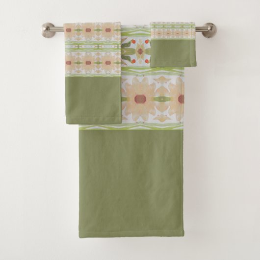 groene en zachte perzik bad handdoek (Insitu)