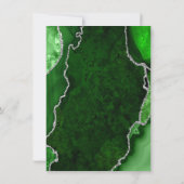 Groene en Zilveren Agate Marmer Verjaardag Bedankt (Achterkant)