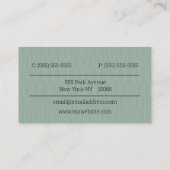 Groene en Zilveren CPA Sjabloon Visitekaartje (Achterkant)