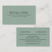 Groene en Zilveren CPA Sjabloon Visitekaartje (Voorkant / Achterkant)
