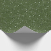 Groene en Zilveren Kerstmis Cadeaupapier (Hoek)