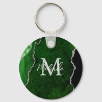 Groene en Zilveren Marmeren Agaat