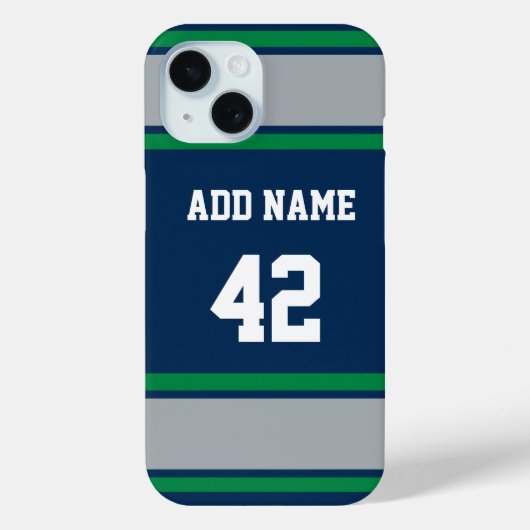 Groene en Zilveren Sportband Case-Mate iPhone Case (Achterkant)