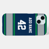 Groene en Zilveren Sportband Case-Mate iPhone Case (Achterkant (horizontaal))