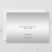 Groene en Zilveren Wervelingen Post Wedding Celebr Kaart (Achterkant)