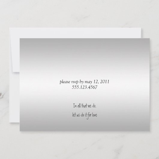 Groene en Zilveren Wervelingen Post Wedding Celebr Kaart (Achterkant)