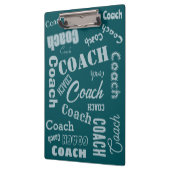 Groene en Zilverige persoonlijke Coach Gift Name A Klembord (Links)