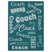 Groene en Zilverige persoonlijke Coach Gift Name A Klembord (Achterkant)