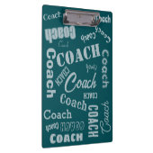 Groene en Zilverige persoonlijke Coach Gift Name A Klembord (Rechts)