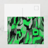 Groene en zwarte Abstracte kunst Briefkaart (Voorkant / Achterkant)