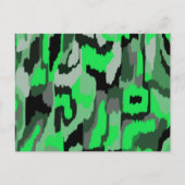 Groene en zwarte Abstracte kunst Briefkaart (Voorkant)