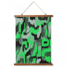 Groene en zwarte Abstracte kunst