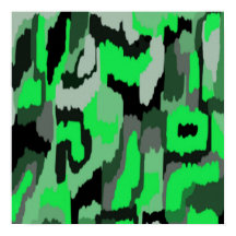 Groene en zwarte Abstracte kunst