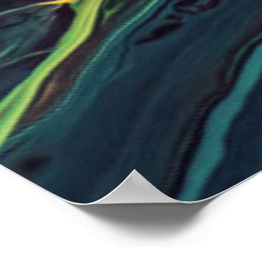 GROENE EN ZWARTE ABSTRACTE SCHIJVEN POSTER (Hoek)