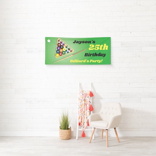 Groene en zwarte Billiardgroep Spandoek (Insitu)