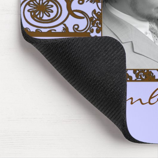 Groene en zwarte bloemige wervelingen muismat (Hoek)