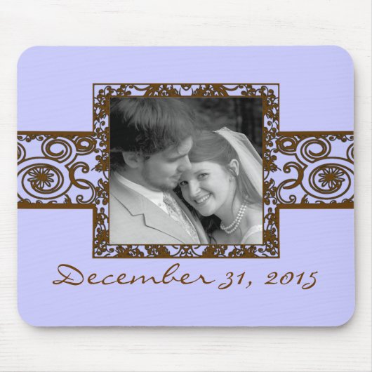 Groene en zwarte bloemige wervelingen muismat (Voorkant)