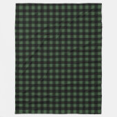 Groene en zwarte Buffalo geruite Kerstcheck Fleece Deken (Voorkant)
