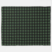 Groene en zwarte Buffalo geruite Kerstcheck Fleece Deken (Voorkant (Horizontaal))