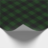 Groene en zwarte buffelplaat cadeaupapier (Hoek)