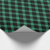 Groene en zwarte buffelplaat cadeaupapier (Hoek)