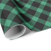 Groene en zwarte buffelplaat cadeaupapier (Rol Hoek)