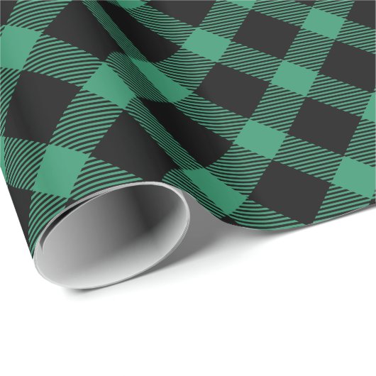 Groene en zwarte buffelplaat cadeaupapier (Rol Hoek)