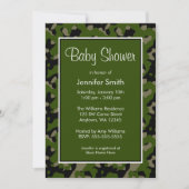 Groene en zwarte Camo Baby Shower-uitnodigingen Kaart (Voorkant)