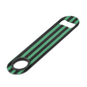 Groene en zwarte candy strepen speed flessenopener (Voorkant Gekanteld)