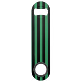 Groene en zwarte candy strepen speed flessenopener (Voorkant)