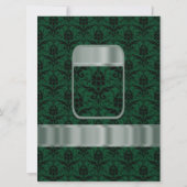 Groene en zwarte dwerg officiële bruiloft kaart (Achterkant)