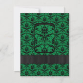 Groene en zwarte dwerg officiële bruiloft kaart (Achterkant)