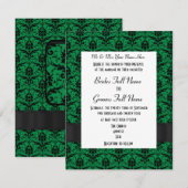 Groene en zwarte dwerg officiële bruiloft kaart (Voorkant / Achterkant)